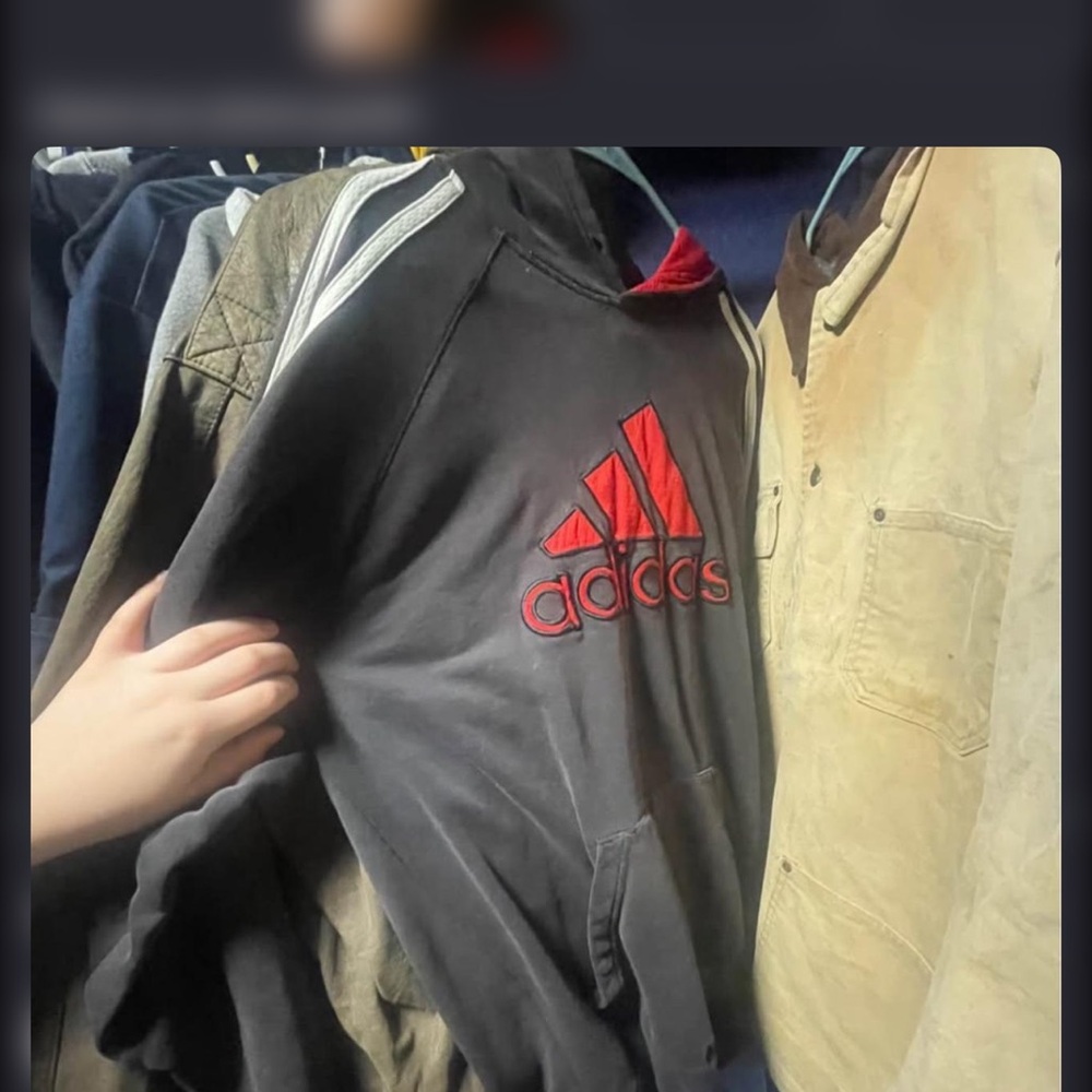 Adidas Red and Black Apparel